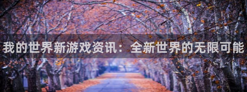 蓝冠娱乐网址注册：我的世界新游戏资讯：全新世界的无限可能