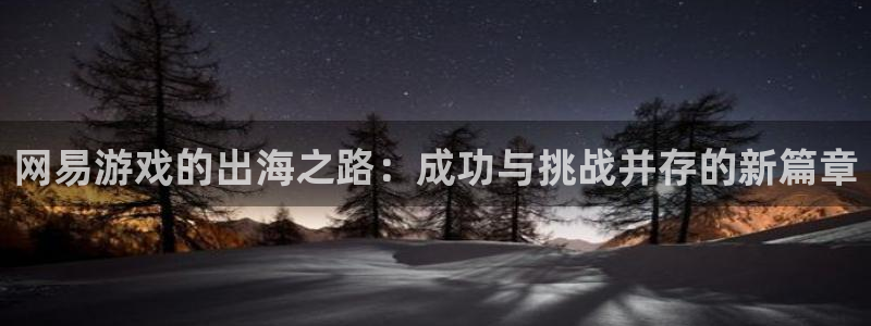 蓝冠娱乐在线登录：网易游戏的出海之路：成功与挑战并存的新篇章
