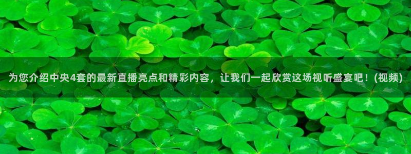 360直播免费体育直播视频：为您介绍中央4套的最新直播亮点和精彩内容，让我们一起欣赏这场视听盛宴吧！(视频)